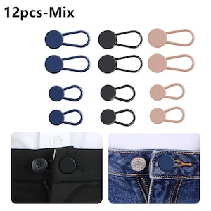 12PCS Flexible Waist Extenders for Jeans Pants