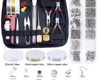 Set met benodigdheden voor het maken van sieraden met sieradengereedschap.