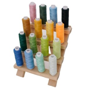16/30-assige houten opvouwbare draadhouder naaigereedschap