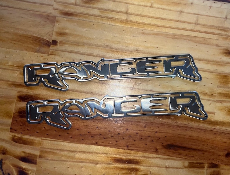 Set of Custom Cut Stainless Steel Ranger Emblems - Etsy