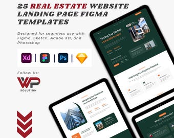 25 modèles de pages d'accueil Figma pour sites web immobiliers