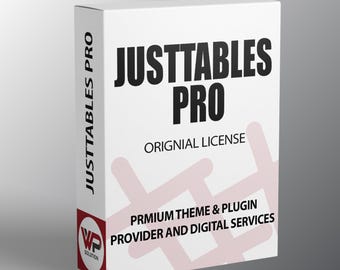 JustTables Pro | Plugin Premium Tables | Licenza a vita per più siti web