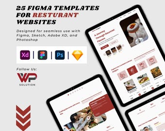 25Modello di landing page per ristoranti Figma | Design modificabile per fast food e bar, design modificabile per siti Web desktop
