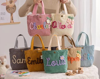 Personalized Shoulder Bag for Women, Custom Name Handbag, Embroidered Tote Bag, Casual Daily Handheld Purse