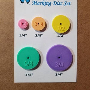 Pastel Multi Color Seam Allowance Disc Set 5 Sizes Included - Etsy
