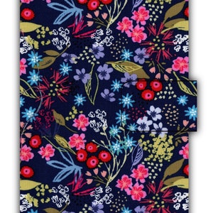 Paperback Book Cover Floral Pattern Fabric Book Cover With Hook & Loop Closure image 1