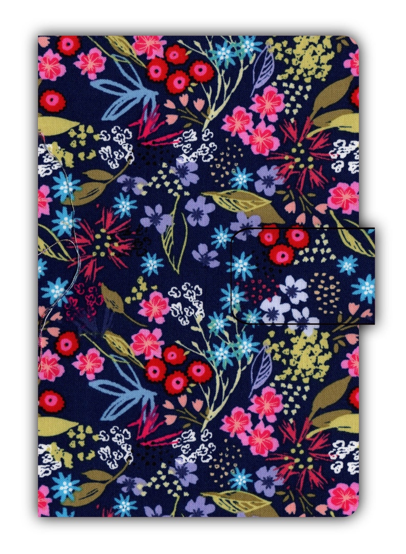 Paperback Book Cover Floral Pattern Fabric Book Cover With Hook & Loop Closure image 1