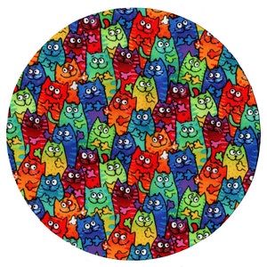 Mouse Pad Funny Cats Fabric Covered Mousepad Mat