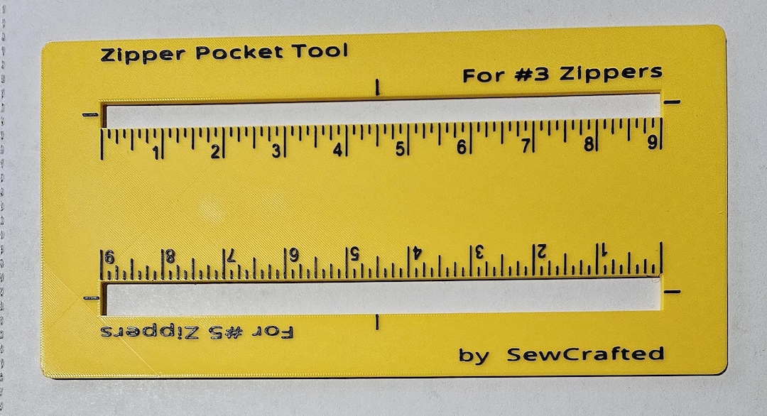 Customizable Zipper Pocket Template for Bag Makers Use to Draw the Customizable Zipper Pocket Template for Bag Makers Use to Draw the