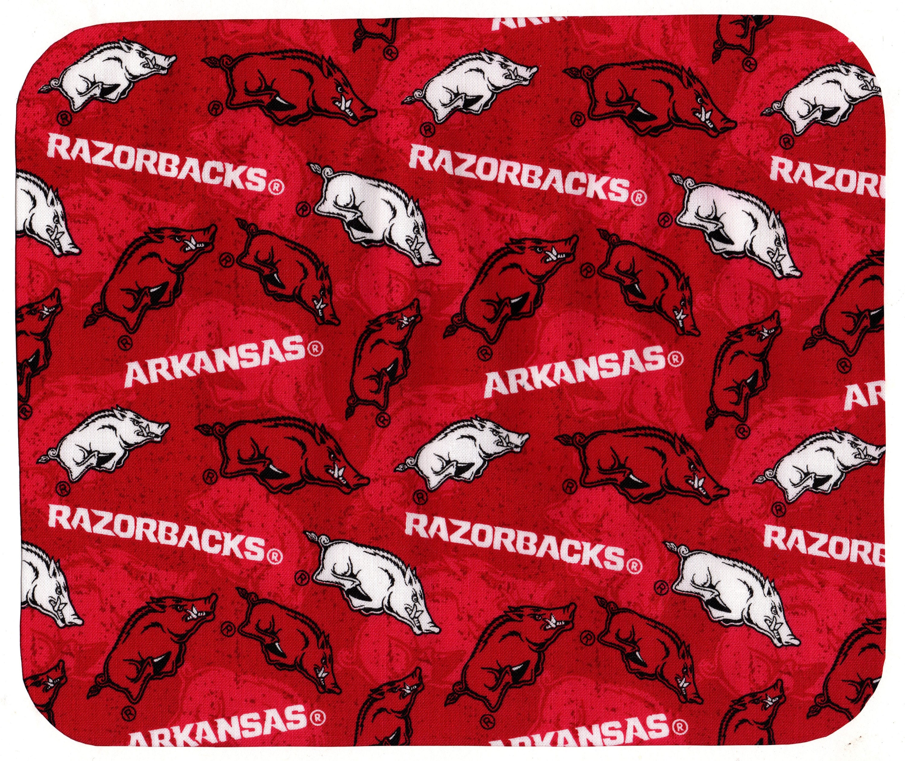 Mouse Pad University of Arkansas Razorbacks Fabric Covered Mousepad Mat