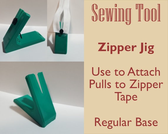 Zipper Jig Choice of Color Sewing Tool Zipper Tool Add Zipper Pull to Zipper  Tape 3D Printed 