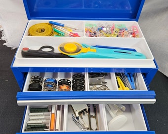 Kobalt Mini Toolbox Organizing Inserts for Sewing - Fully Enclosed Removable Trays - Easy Access - Keep Your Items in Place - 3D Printed