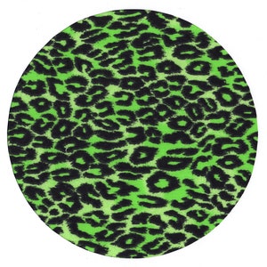 Mouse Pad Green Leopard Print Fabric Covered Mousepad Mat