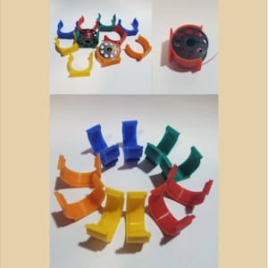 Bobbin Clips for Style M Bobbins - Assorted Colors - Industrial Sewing Machine - Choose your Quantity - Plastic Clips - Class M - 3D Printed