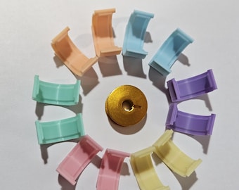 Pastel Bobbin Clips for Janome HD9 Bobbins - Version 1 or Version 2 – 3D Printed