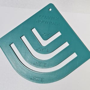 Corner Rounder Sewing Template for Marking/Cutting Curved Corners in Bag Making or Crafts - Choice of Color - Sewing Tool - Rotary Friendly