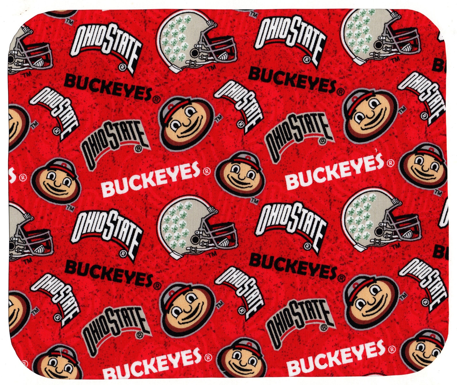 Mouse Pad Ohio State Buckeyes Fabric Covered Mousepad Mat Etsy