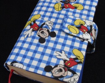 Paperback Book Cover Mickey Mouse Character Fabric Book Cover With Hook & Loop Closure