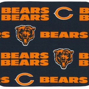 Chicago Bears Fleece Fabric 60 Wide NFL By The Yard