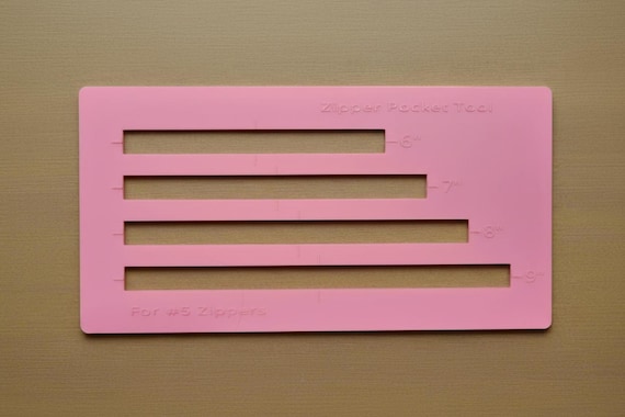 Zipper Pocket Template – Sewing Tool for #3 & #5 Zips