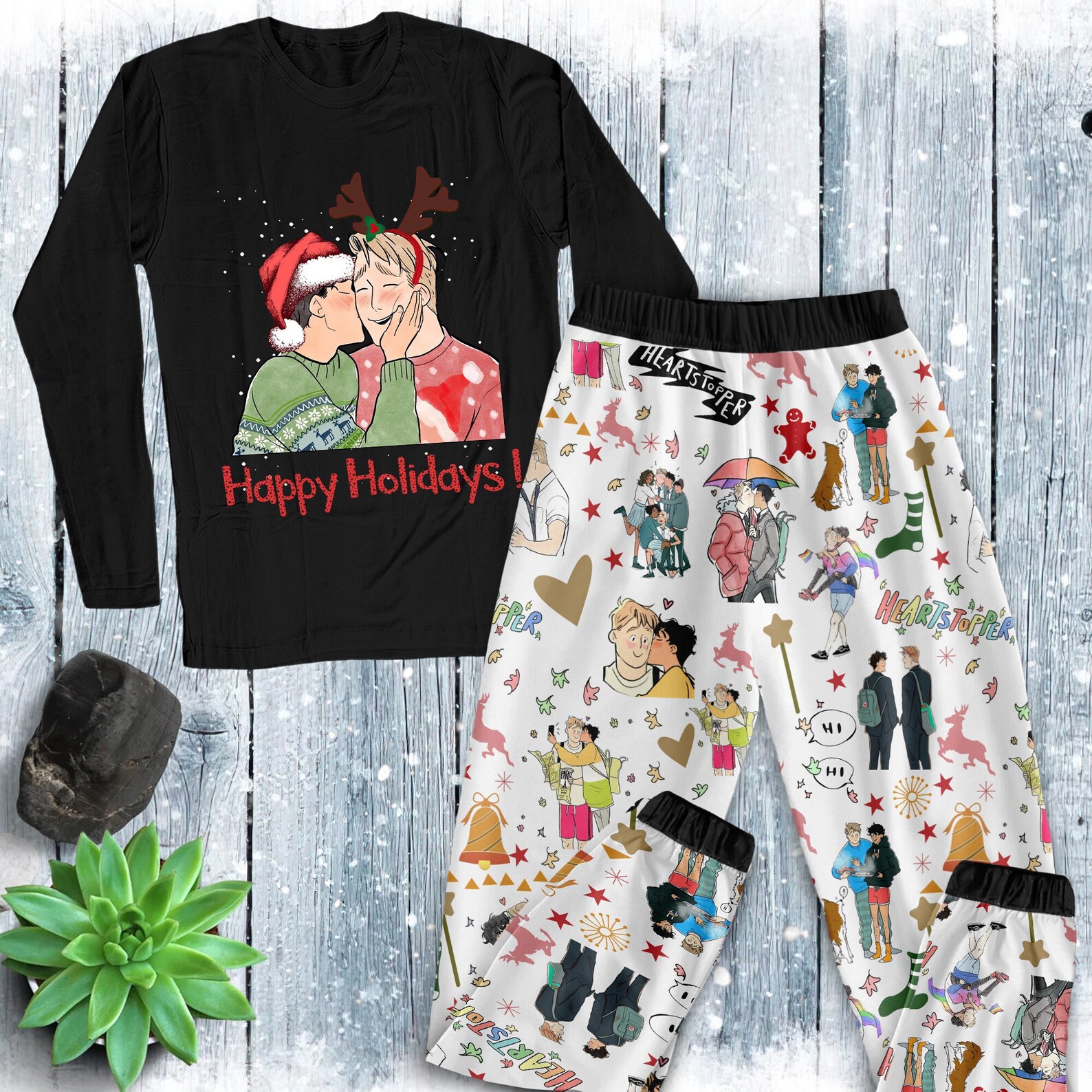 Heartstopper Christmas Family Pajamas for Adult Heartstopper - Etsy UK