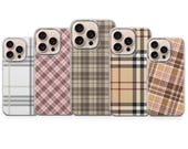 Plaid Print Phone Case Trendy Pattern Cover for iPhone 17 Pro Max 16e 15 14 13 12 & Samsung S26 S25 Ultra S24 FE A56 Pixel 10 XL 9a
