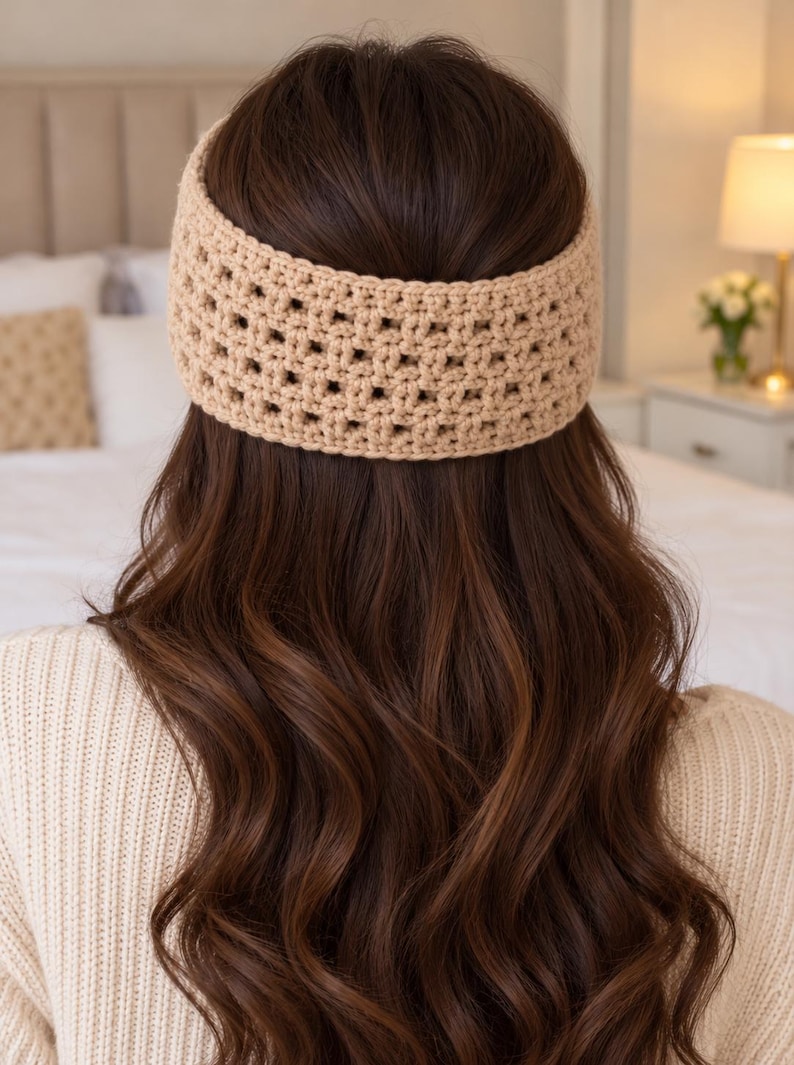 Crochet Bow Headband Pattern, Chunky Knit Look Ear Warmer, Beginner ...