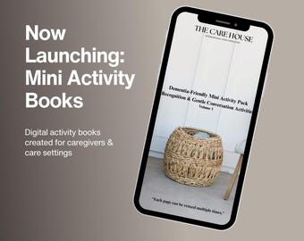 Dementia Activities Printable PDF | Alzheimer Memory Care Activity Pack | Recognition & Conversation Sheets | Senior Caregiver Tool