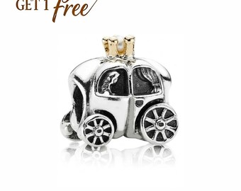 Sterling Silver Ale 925 Royal Carriage-bedel, past op Europese armbanden en kettingen, beste cadeau