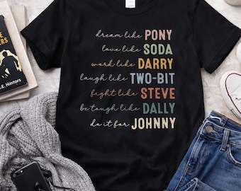 Groovy The Outsiders Shirt, The Outsiders Novel Characters Shirt, 80s Nostalgia Shirt, SE Hinton Literature Sweatshirt