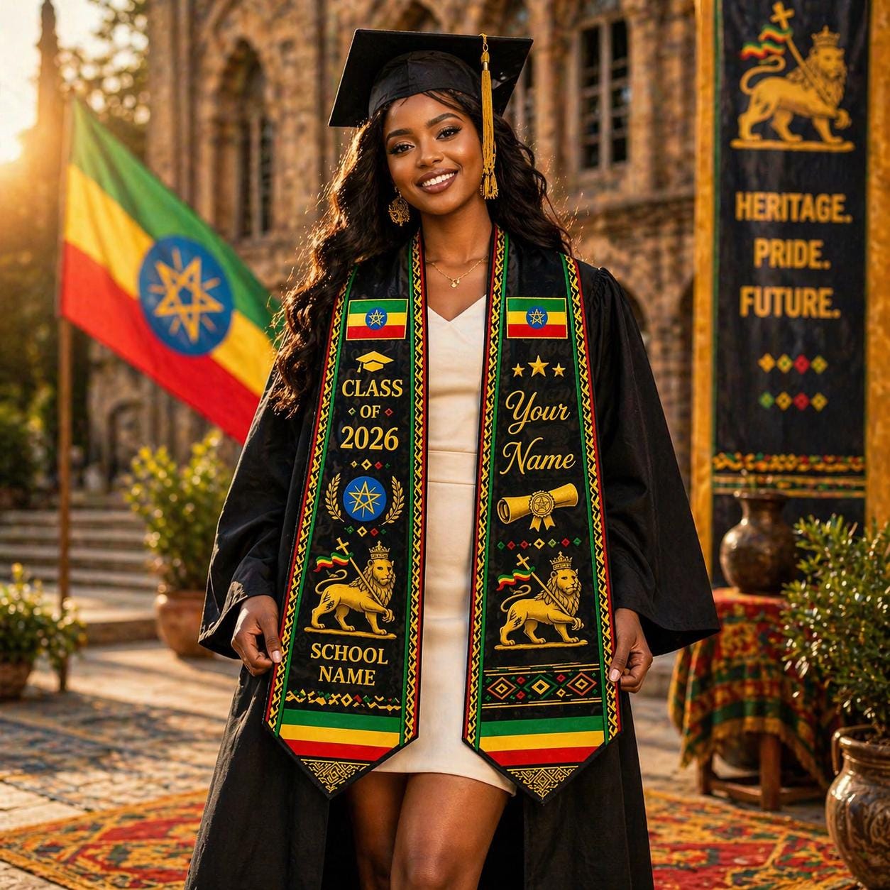 Ethiopian Grad Stole - Etsy