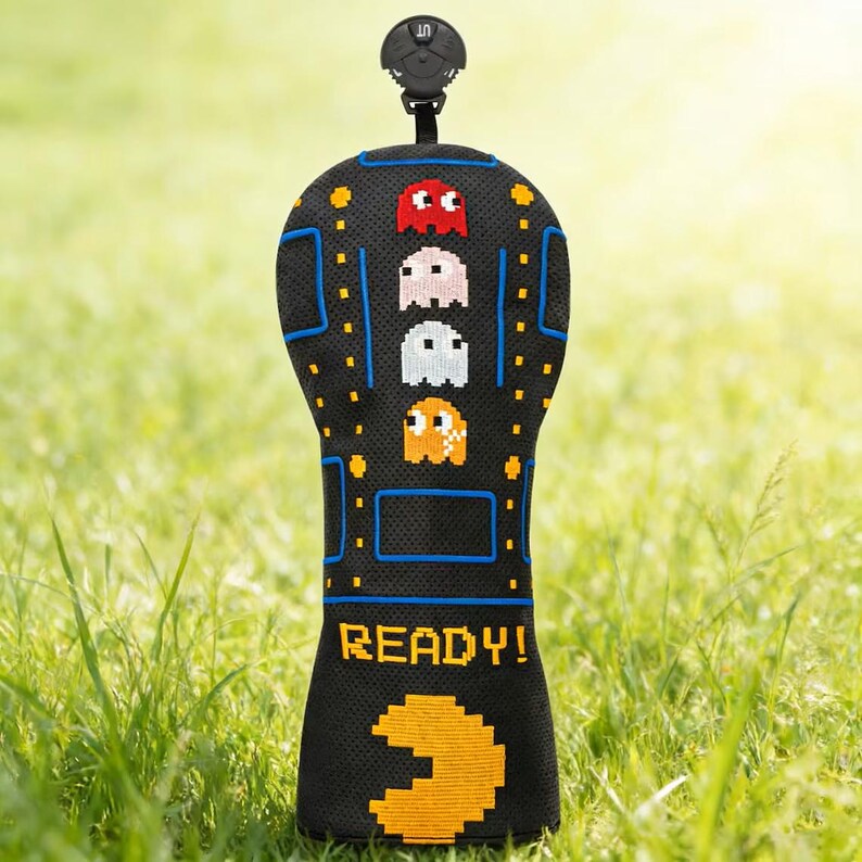 Taylormade Pacman Retro Arcade Pac-man Golf Headcovers Set Pixel Ghost PU Leather Driver ...