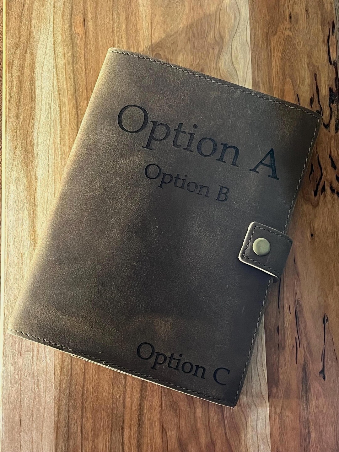 Genuine Leather Notebook/journal Personalized, Custom Lazer Engraved ...