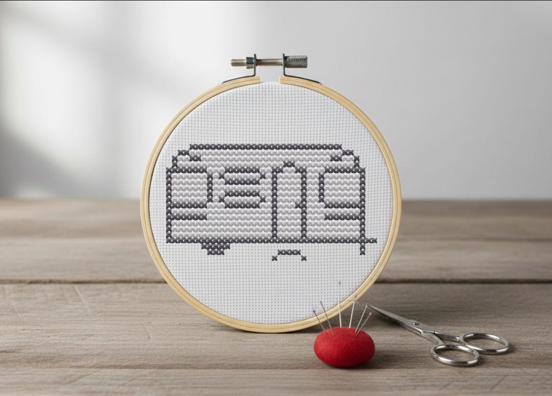 Airstream Cross Stitch Pattern PDF | Modern Travel Trailer Embroidery ...