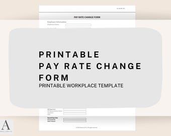Editable Employee Pay Increase Form, Employee Pay Increase Form ...