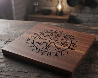 Viking Compass Vegvisir SVG JPEG |Laser Engrave File Digital Download for Glowforge Cricut CNC | Ancient Norse Mythology Design