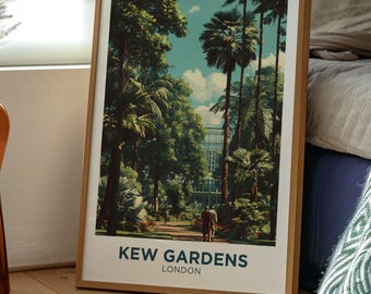 Kew Gardens Poster | London Travel Poster, UK Wall Art