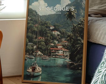 St George's Wall Art | Grenada Travel Poster