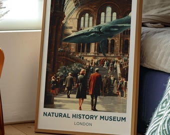 Natural History Museum Poster | London Travel Print, UK Wall Art