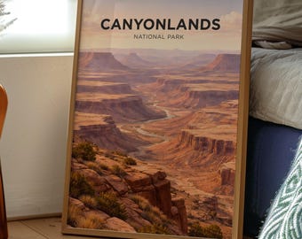 Canyonlands National Park Poster | US National Parks Wall Art | USA | Travel Print