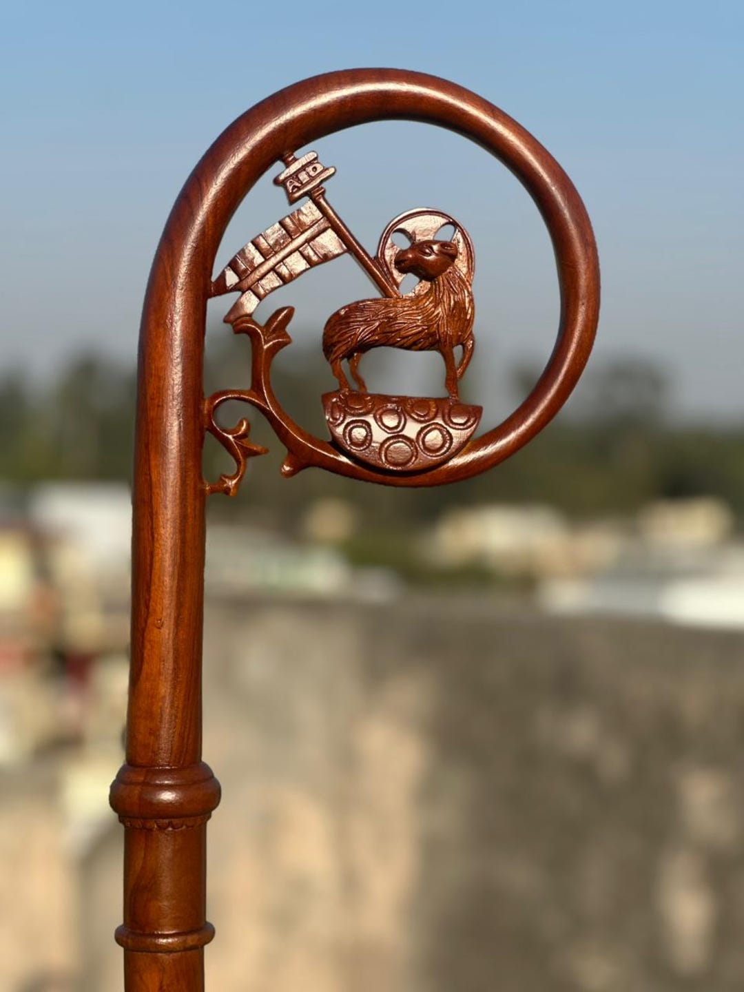 Wood CROZIER Bishop Staff Crosier Quality Craftsmanship, 72