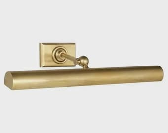 Cabinet Maker's 12' Picture Light Brass Vintage Antique Picture Wall Lamp