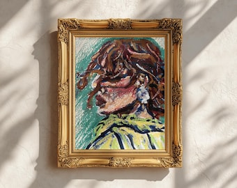 Original Oil Pastel Painting – 5x7 inch Wall Art
