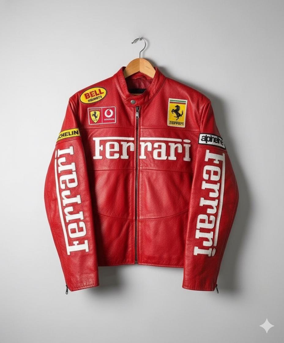 Leather ferrari jacket - Etsy 日本