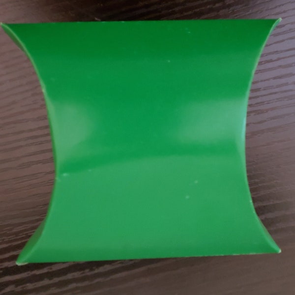 Green Pillow Boxes - 10 Pack