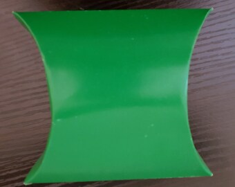 Green Pillow Boxes - 10 Pack