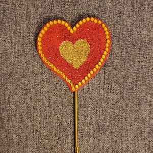 Palheta Floral Coração Glitter