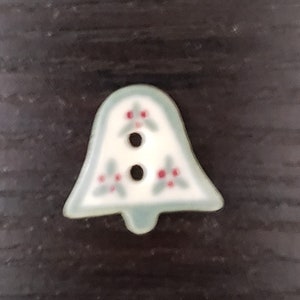 Keramisk knapp - Välj mellan stjärna, klocka, jul, cupcake, glasstrut Green Bell
