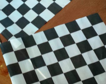 Black and White Checked Race Flag