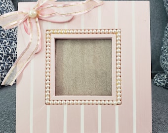 Pink Ballet Frame with Pearl Trim